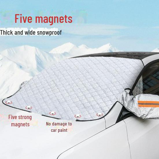 Winter Car Windshield Cover - Thickened Anti-Frost & Anti-Freeze, Sunshade & Anti-Snow Block with Magnet Suction
