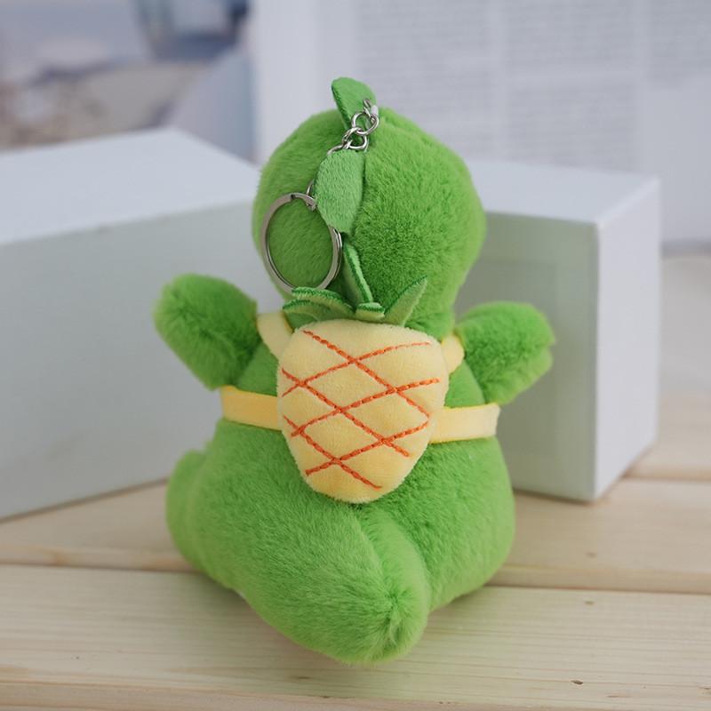 Porte-clés en peluche dinosaure de dessin animé adorable, design licorne mignon et créatif pour clés de voiture et sacs