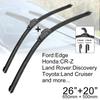 Lišty stěračů předního skla automobilu 26" + 20" typ U, univerzální pro Toyota Honda Land Rover Citroen