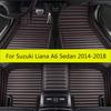 Car Floor Mats Rugs For Suzuki Liana A6 Sedan 2018 2017 2016 2015 2014 Leather Carpets Foot Pads Auto Mats