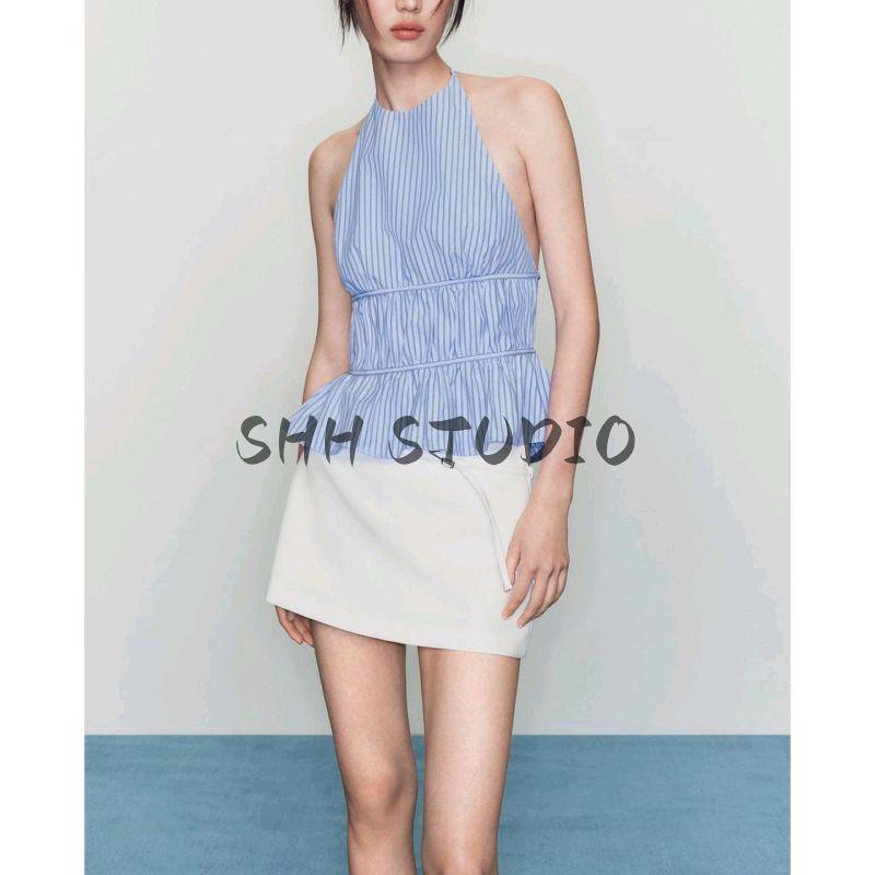 Autumn New Arrival Women clothes Commuter Casual All-matching Short Zip-up Belt with Mid Waist Culottes 4661530