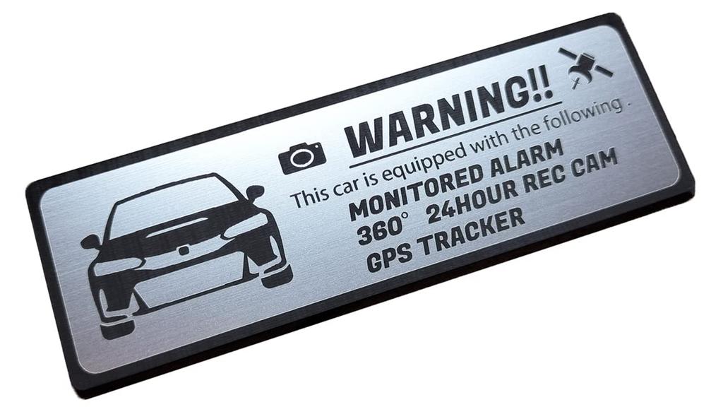 [Honami Works] New FL5 CIVIC TYPE R Security Emblem 24-hour Surveillance Dash Cam GPS Tracker Sticker TYPE R
