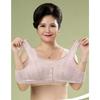 Plus Size Plaid Wireless Front Closure Vest Cotton Bra For Middle Aged Women