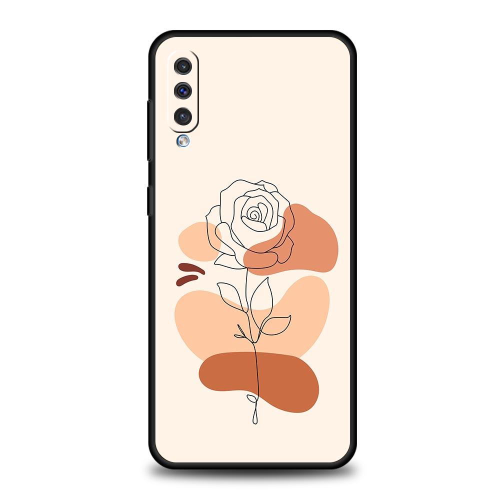 Einfachheit linie Kunst sonne mond Fall Für Samsung A24 A12 A14 A32 A50 A70 A20E A20S A10S A22 A30 A40 A34 A54 a42 A52 5G A04s Abdeckung