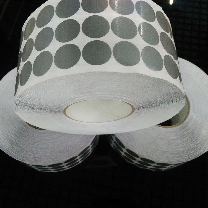 GUANHANG 25mm Round Gray Carbon Fiber Cloth Adhesive Labels
