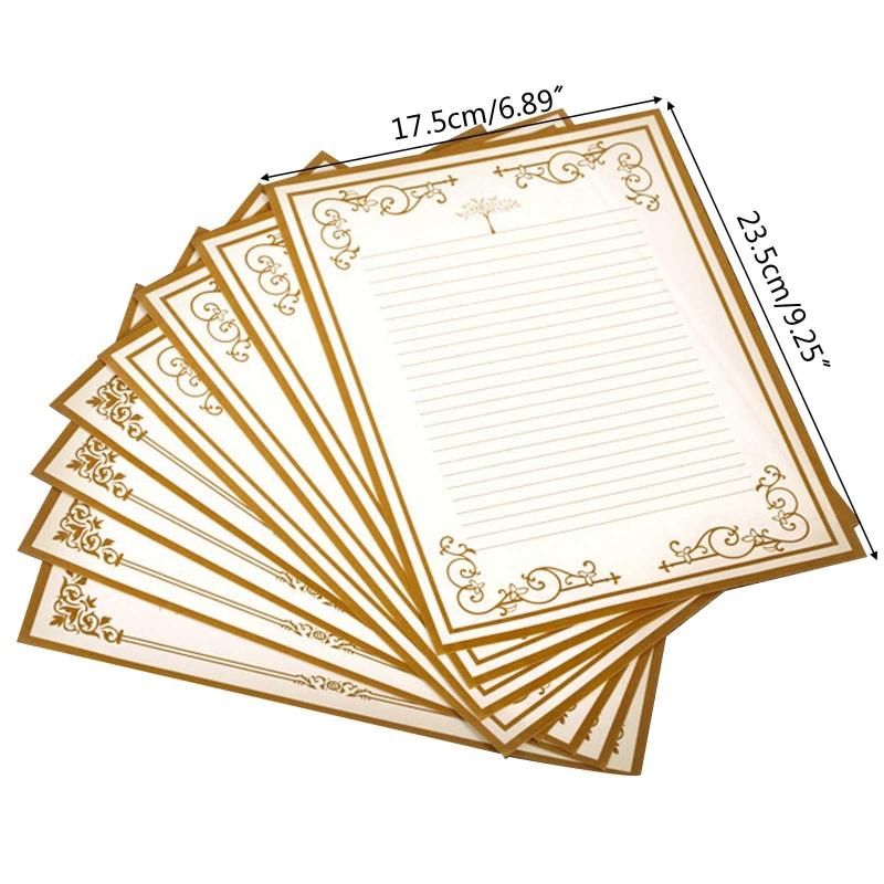 Letter Paper Stationary Set Retro Design Letter Paper for Vintage Invitations