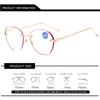 Frauen Männer Luxus Randlose Lesebrille Mode-Design Runde Gradien Eyewear Trendy Neue Damen Weitsichtbrille Grad