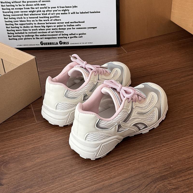 Thick-soled Women's New Big-headed Shoes, Light and Soft-soled Casual Sports Shoes, Mesh Breathable