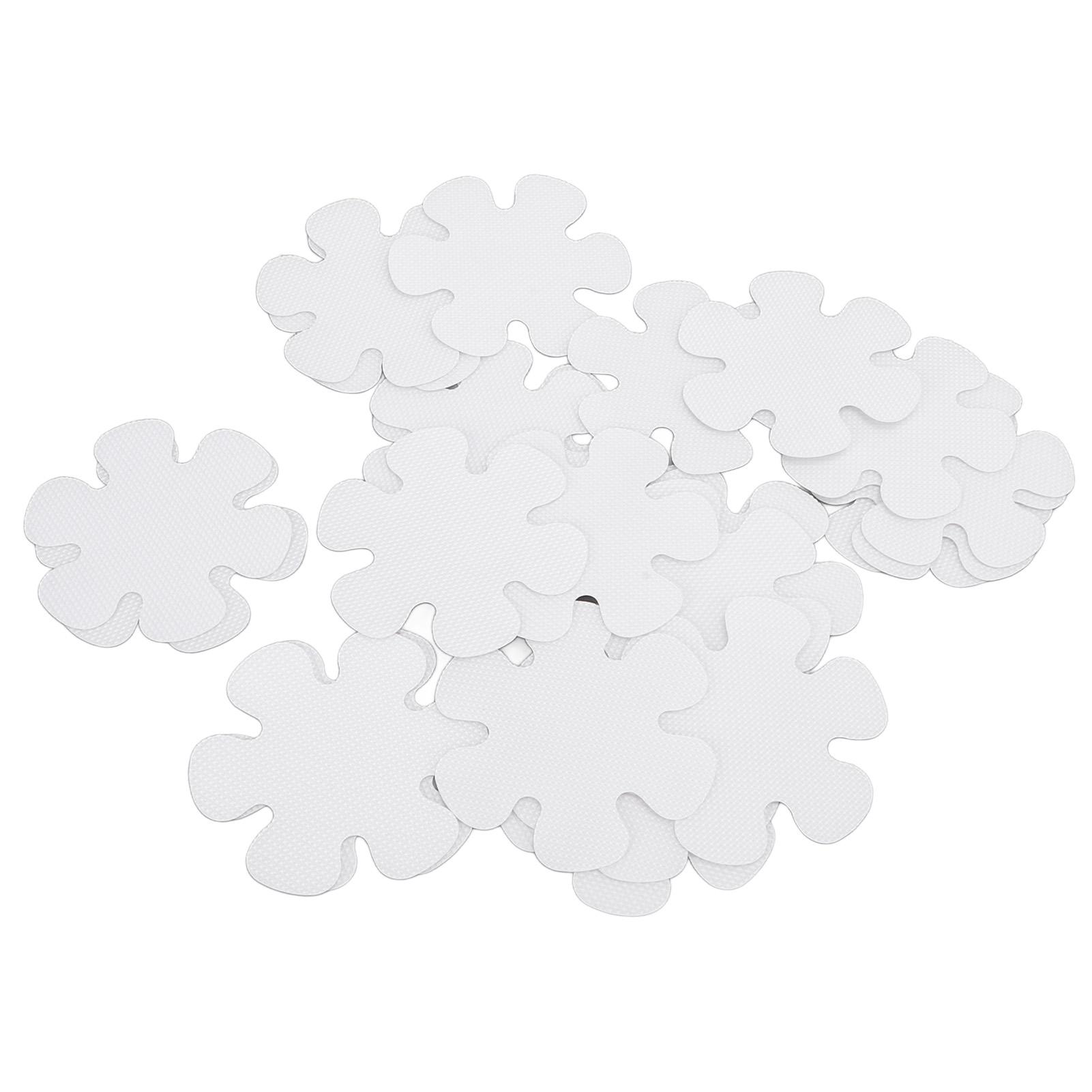 

24 шт. Цветочные противоскользящие наклейки для душа со скребком Водонепроницаемые прозрачные наклейки для ванны для