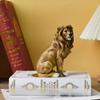 Kunstharz Löwenstatue Retro Luxus Tierornament Simulierte Lebendige Miniaturfigur Skulptur Geschenk