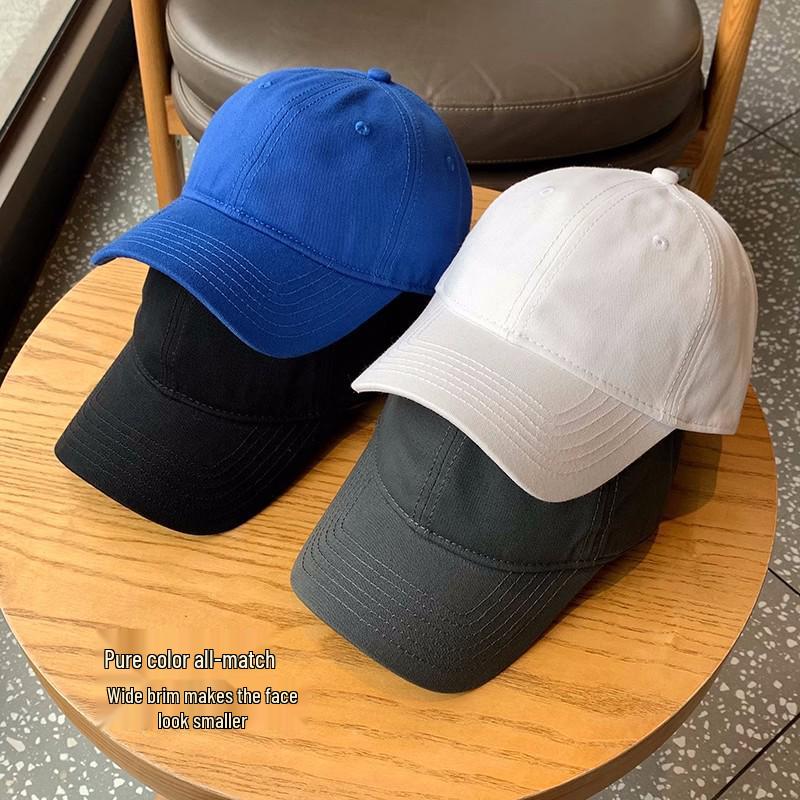 Custom Embroidered Light Color Baseball Cap with Duckbill and Deep Crown for Large Head Sizes