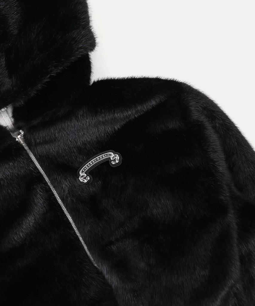 Badblood Mystic 11 Reversible Fur Hooded Jacket - White/Black