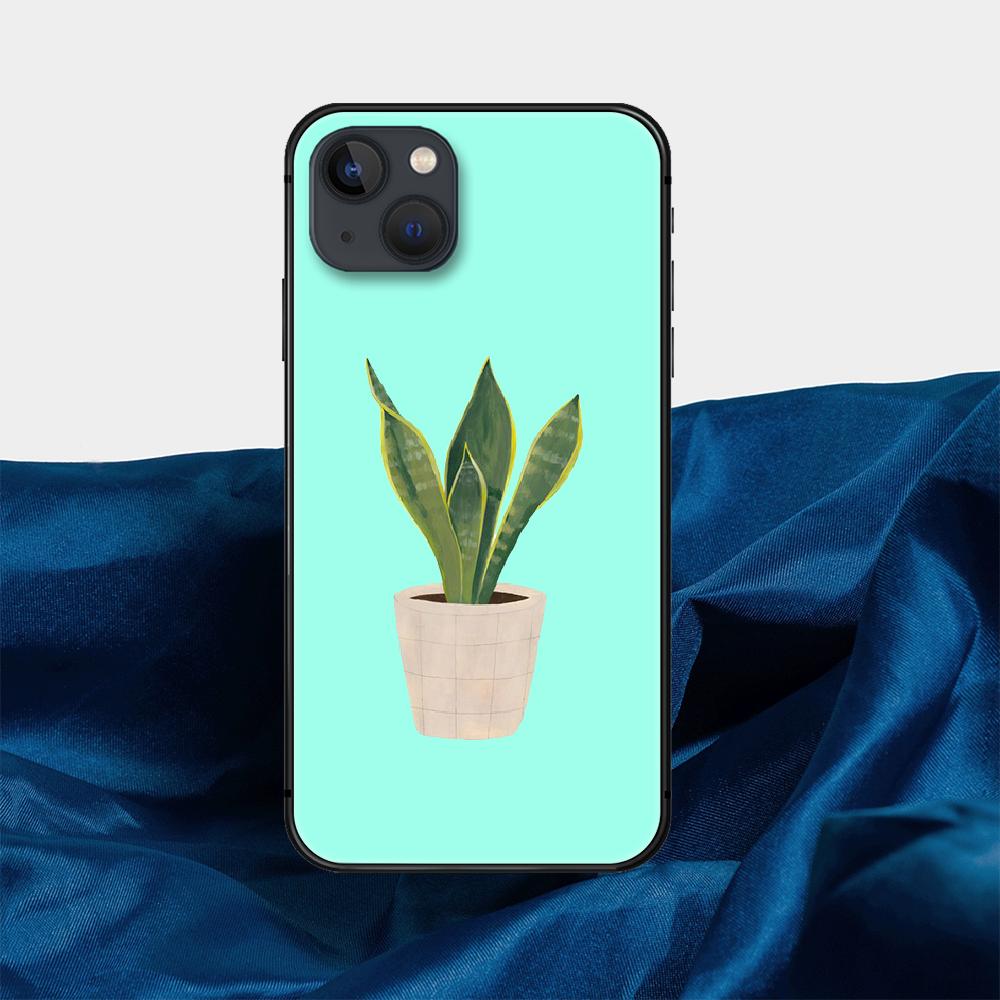 Green Plant Phone Case For iPhone Samsung Galaxy Redmi Xiaomi Oppo OnePlus Note S A 7 8 9 10 11 12 13 14 20 21 22 23 53 54 Pro Max Plus Ultra TPU Soft