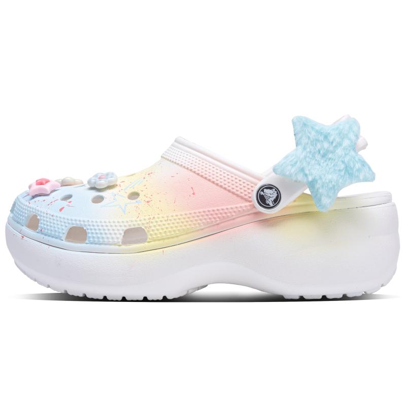 

Crocs Classic Platform Clog Sweetheart Cute EVA Love Heart Dopamine One Kick Hole Shoes Women Pink Blue 41-42
