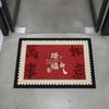 Stain-resistant Spring Festival Door Mat Anti Slip Welcome Mat New Year Floor Mat  Hallway