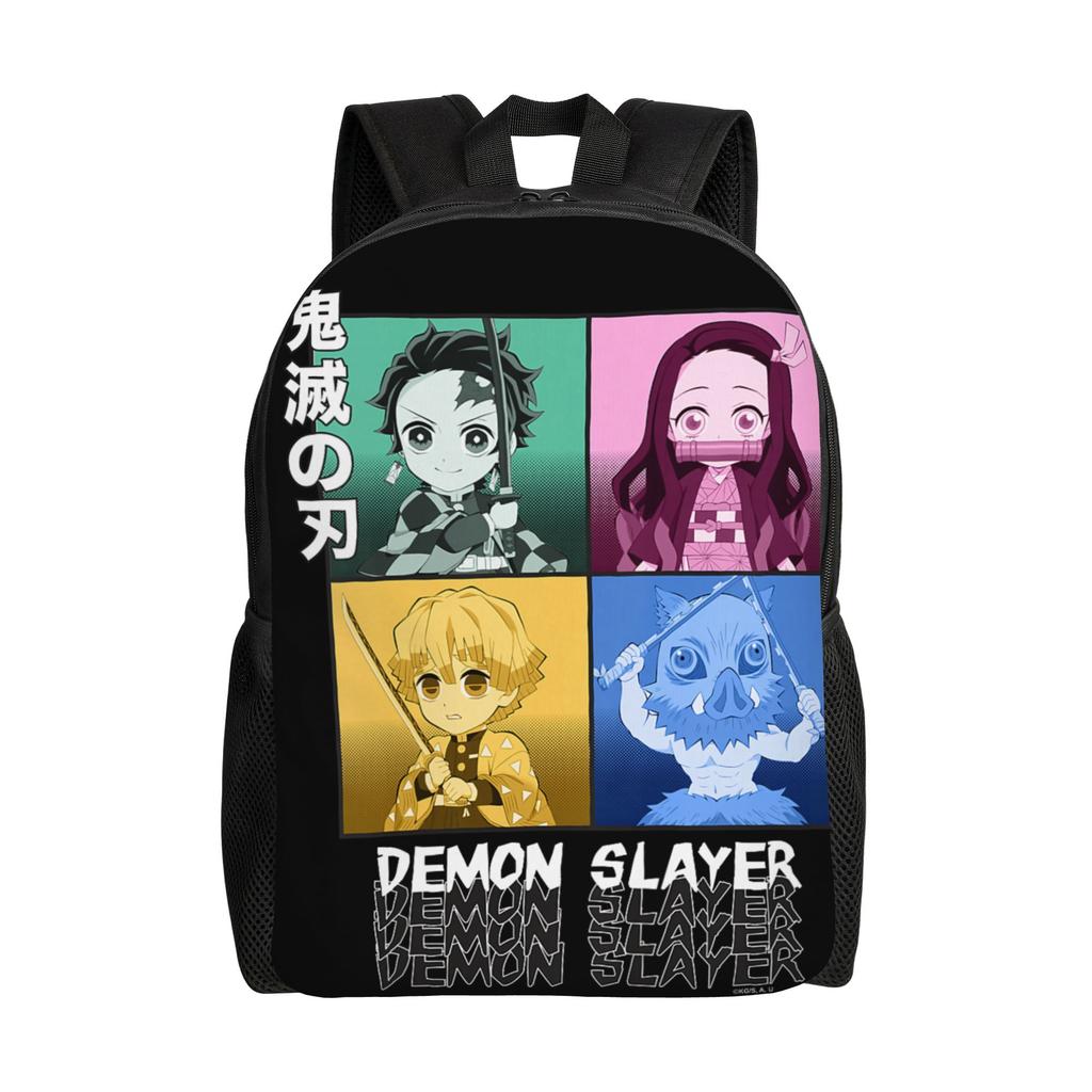 Demon Slayer backpacks Kimetsu no Yaiba Tanjiro Water Breathing Sword Daypack mochila Campus Zipper Closure Rucksack