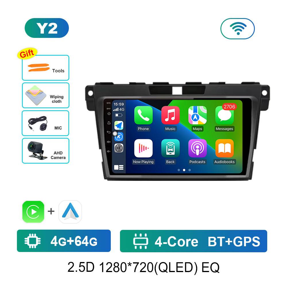 Car Video Multimedia Player DSP Stereo for Mazda CX-7 CX7 2007 - 2014 Android System GPS Navi WiFi IPS Screen 4G Bluetooth
