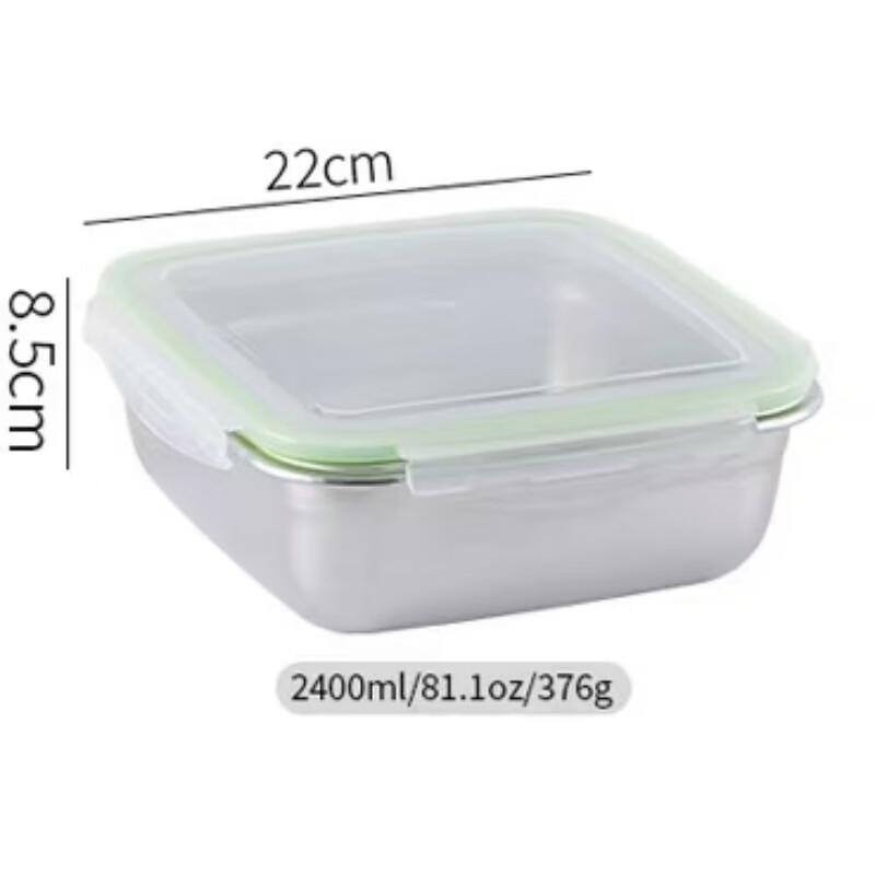Stainless Steel Sealed Food Storage Container with Transparent Lid