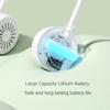 USB  Rechargeable Travel Camping Cooling Fan Portable Electric Neck Hanging Fan Foldable Outdoor Small Fan