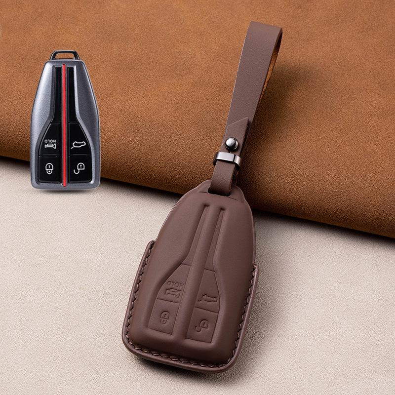 Luxury  Leather Car Key Cover for FAW Hongqi HS5 H5 H9 HS7 H7 L5 HS3 L9 HS9 Shell Case Workmanship Like Silk