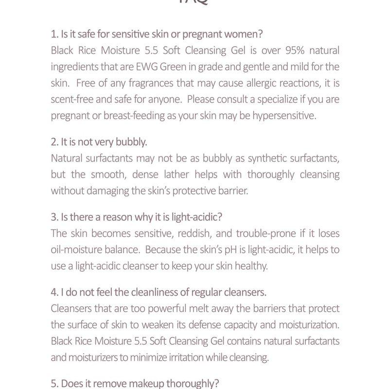 HARUHARU WONDER Black Rice Moisture 5.5 Soft Cleansing Gel