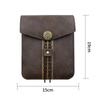 Viking Design Faux Leather Waist Bag Hangable Drawstring Closure Retro Belt Bag Mini Portable Coin Purse Cosplay Props