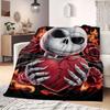 Jack Sally Cartoon Print for Bedrooms Sofas Beds Chairs Picnics Travel Flannel Blanket Home Decor Great Gift Various Sizes New