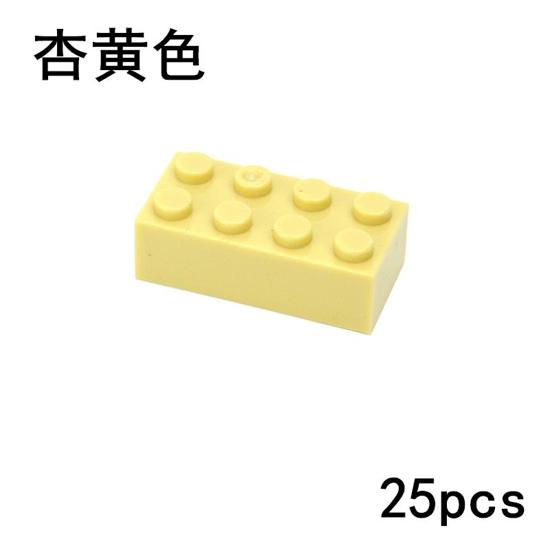 25pcs DIY 2x4 Dots Thick Figures Block Bricks Learning Educational Classic Assemblage Brick Playset Fits For Leduo 3001 Toys Playsetss For Children
