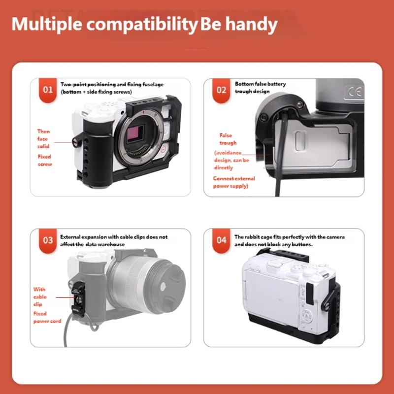 Full Camera Cage Rig Protective Frame Case for R50V DSLR Camera Expansion Stabilizer Video Film Movie Making Bracket