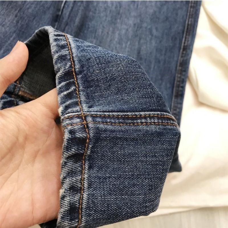 Women Jeans High Waist Baggy Straight Wide Pants Casual Dark Blue Denim Trousers Plus Size Female Bottoms Vintage Y2k Claothes Streetwear