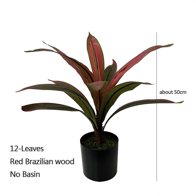 

50-100см Искусственные Тропические Растения в Горшках Бразильское Дерево Пластиковое Растение Дерево Дом Офис Сад Улица Современный Декор Искусственное Дерево