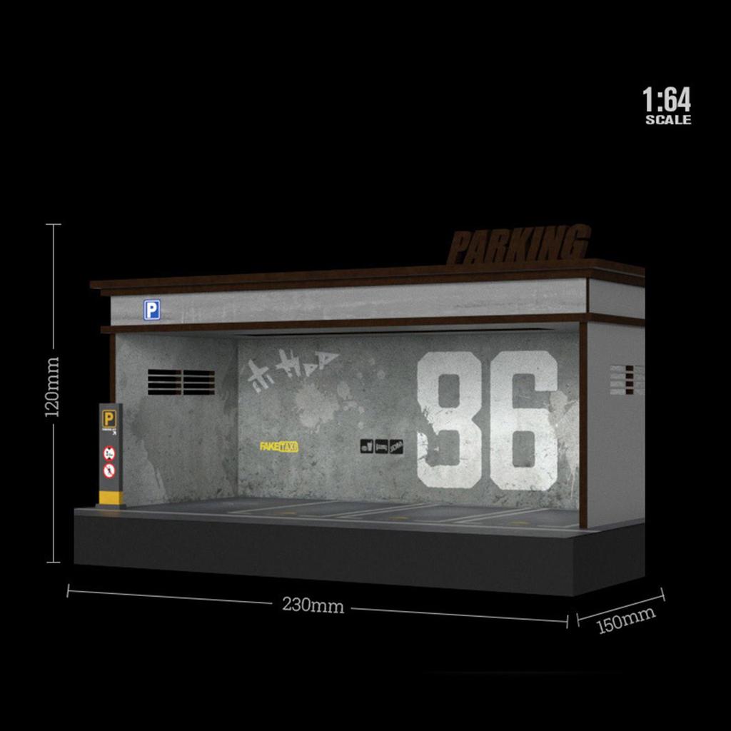 1/64 witryna na parking 1:Model Samochodu Diecast w Skali 64 Garaż