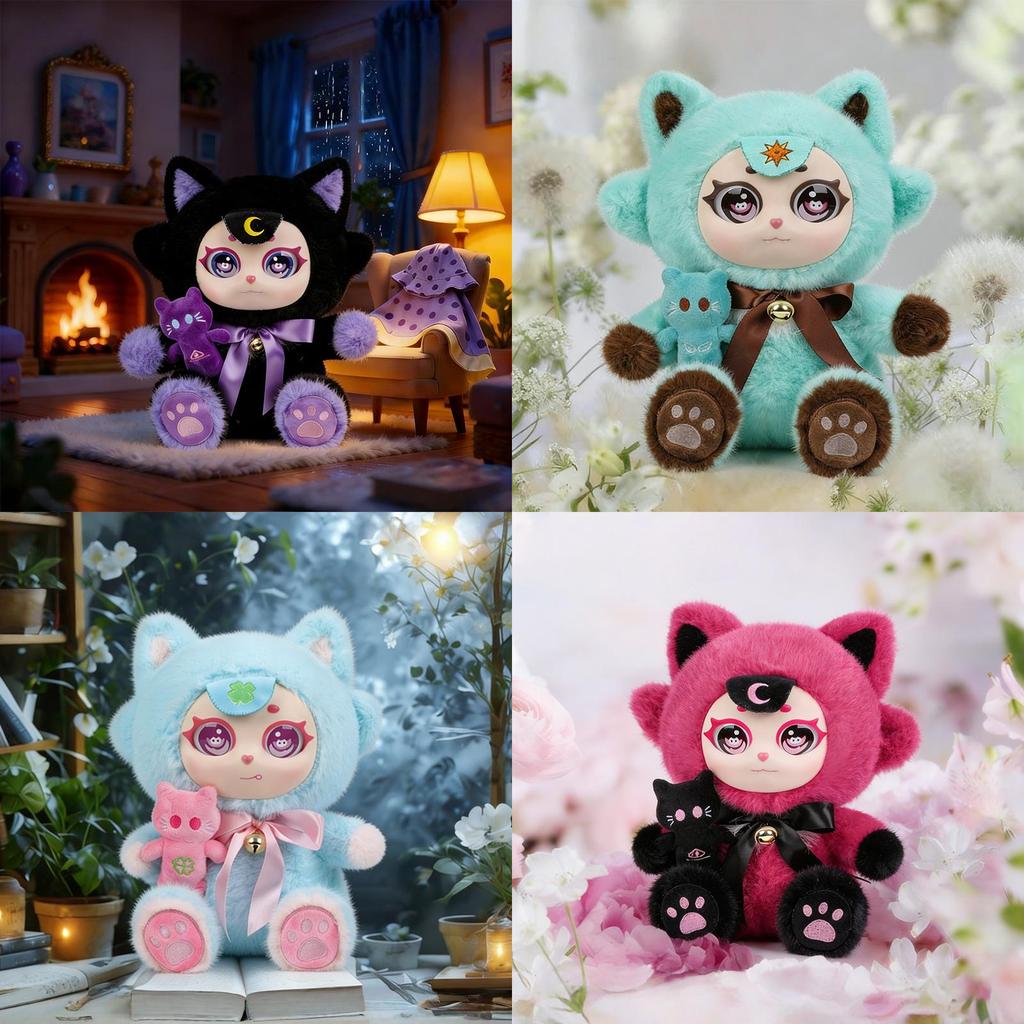 Plüschkatzenpuppe Geschenk für Kinder und Erwachsene mit weichem Kristall-Samtstoff