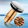 Not Odor Bathroom Sink Drain Filter Push Down Stoppers with Hair Strainer Steel Basin Waste Plugs For Easy Cleaning