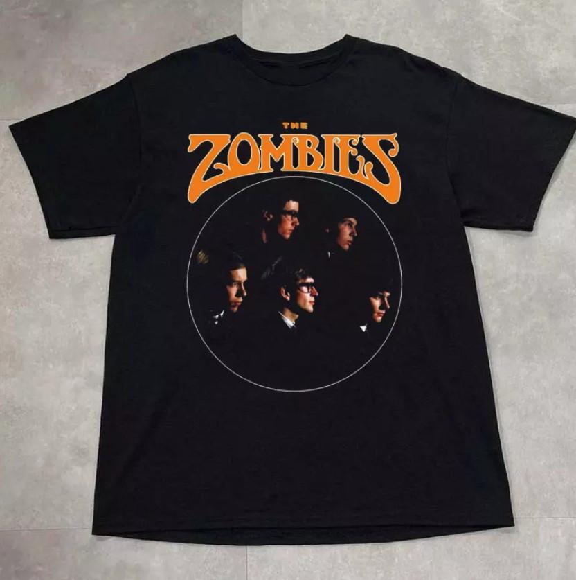 Rare The Zombies Band Black Cotton All Size T Shirt Good new new XXXL