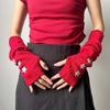 Solid Color Y2K Star Arm Cover Long Warmer Long Cuff Knitted Fingerless Sleeves  Outdoor