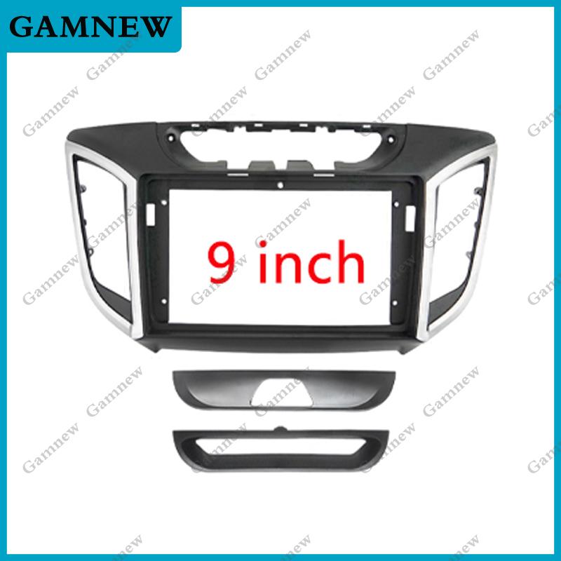 Car Audio Fascia Frame Adapter For Hyundai IX25 Creta 2014-2019 9" 10.1" Big Screen 2DIN Dash Fitting Panel Frame Kit
