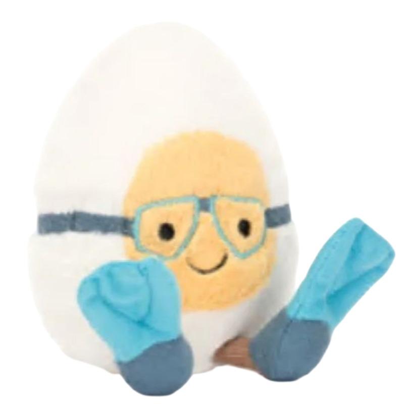 JELLYCAT Fun Food Series Diving Boiled Egg Cute Comfort Companion Doll Plush Doll 14cm Height