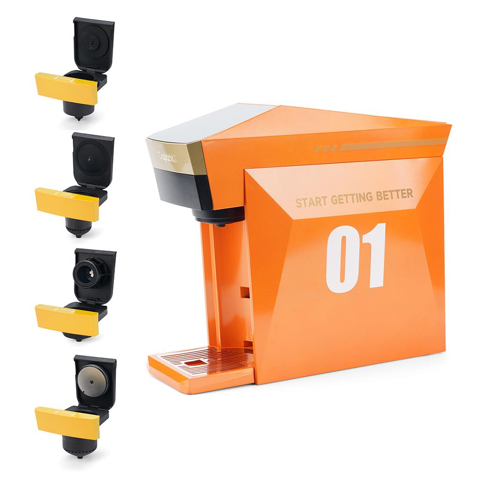 

Кофемашина 4-в-1 с капсулами, совместимая с капсулами Dolce Gusto/Nes, молотым кофе/K-cup, 19 Бар, Кофеварка, Кофейня EU оранжевый