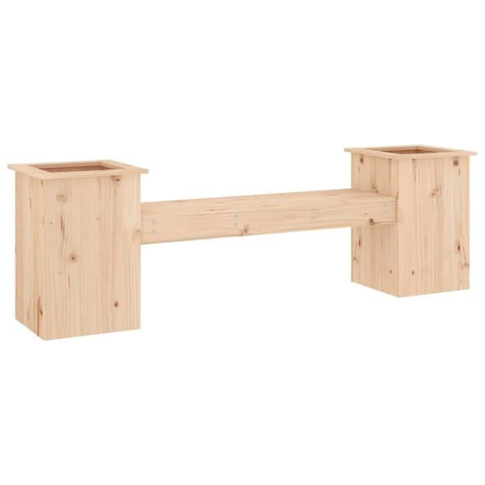 VidaXL Banc avec jardinières 184,5x39,5x56,5 cm bois massif de pin 825170
