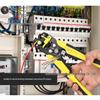 8-Inch Self-Adjusting Yellow-Black 3-in-1 Multifunctional Cable Crimping and Stripping Pliers