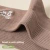 5 Pairs of Collision Screw Mouth Embroidery Drawstring Micro Women's Socks Boneless Autumn and Winter Sports Tall Rubber Band Mid-calf Socks Wholesale