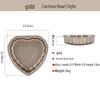 ZISIZ Gold Cartoon Heart Baking Molds Set