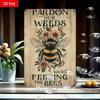 Rustic Bee Tin Sign Metal Wall Art Garden Decor Farmhouse Outdoor Yard Patio 8x12 Inch