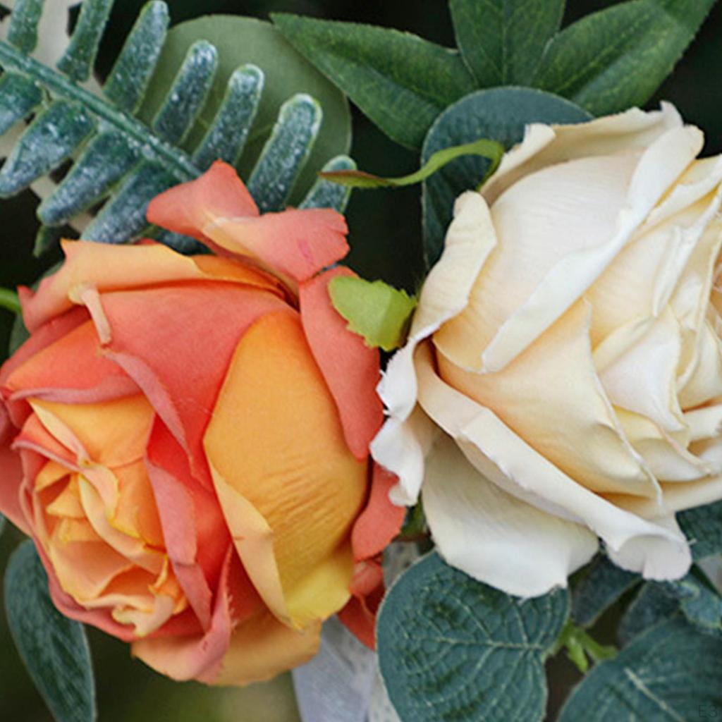 Back Romantic with Leaves Ribbons Artificial Simple Wedding