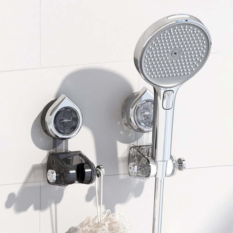 Removable Shower Head Holder with Suction Cup Design Adjustable 70° Downwards Easy Install for Bathroom Tile or Glass