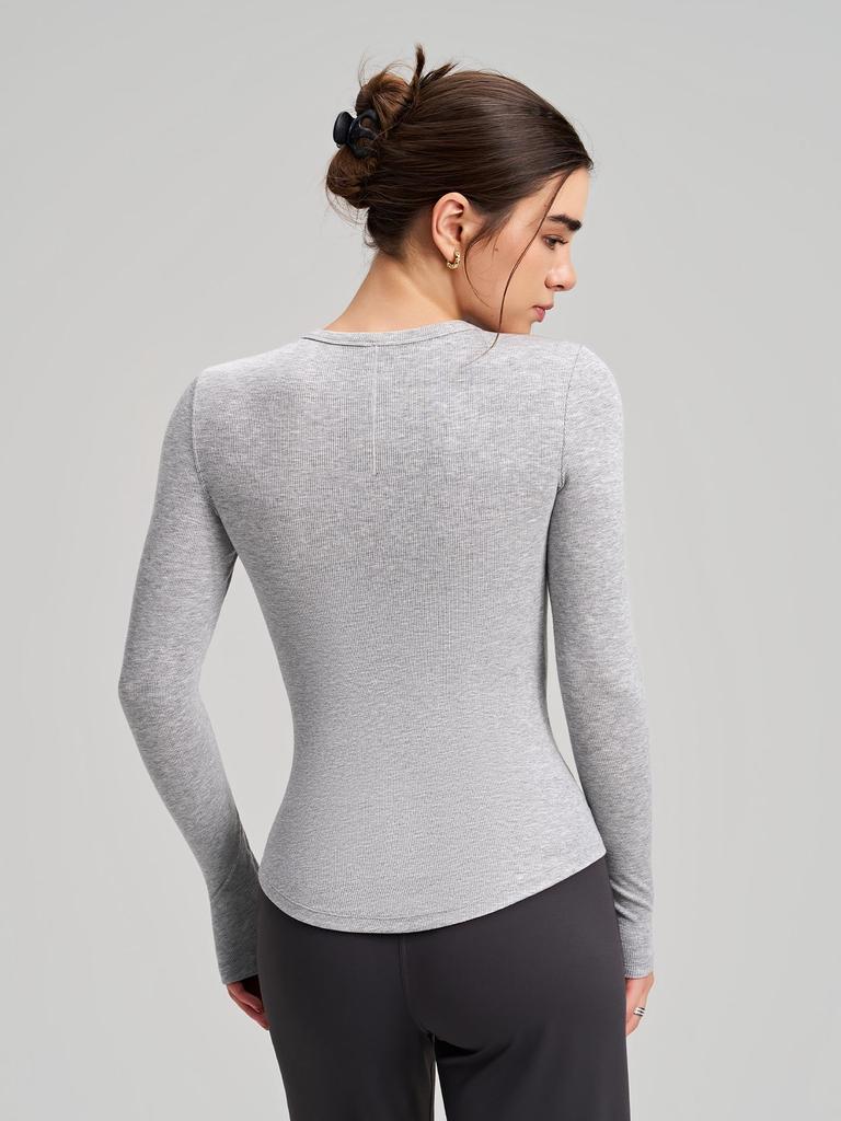 Premium High Elasticity Long Sleeve Yoga Top: Slimming & Stylish for Fitness, Running, and Casual Wear