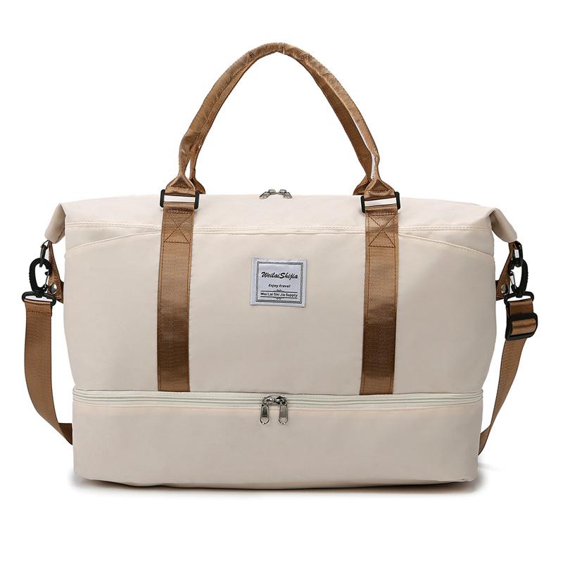 Travel Bag Large Capacity Dry and Wet Separation Hand Luggage Storage Bag Portable Waterproof Independent Shoe Compartment Sports Fitness Bag