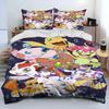 Digimon Adventure Monster Cartoon Comforter Bedding Set,Duvet Cover Bed Set Quilt Cover Pillowcase,king Queen Size Bedding Set