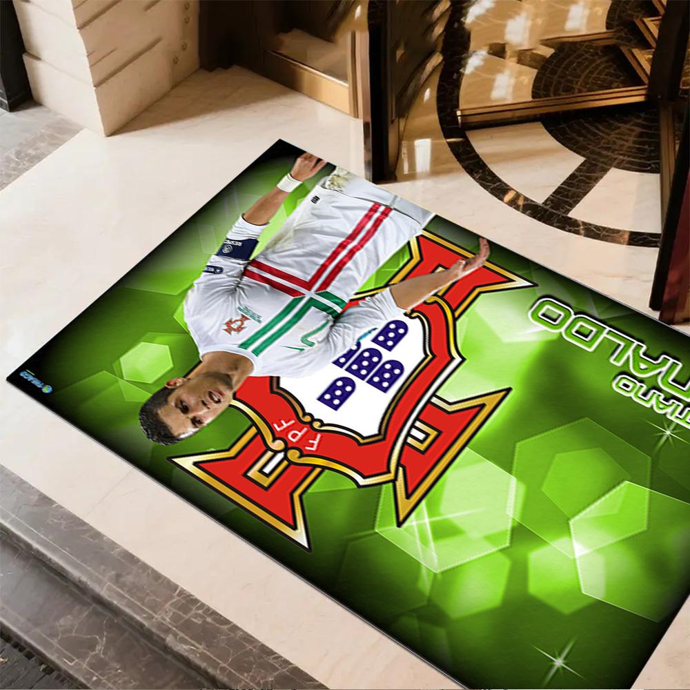 Ronaldo's Soccer Legend Floor Mat Design for Game Room Decorate room Dormitory Foyer Antislip Carpet Decorate Offices